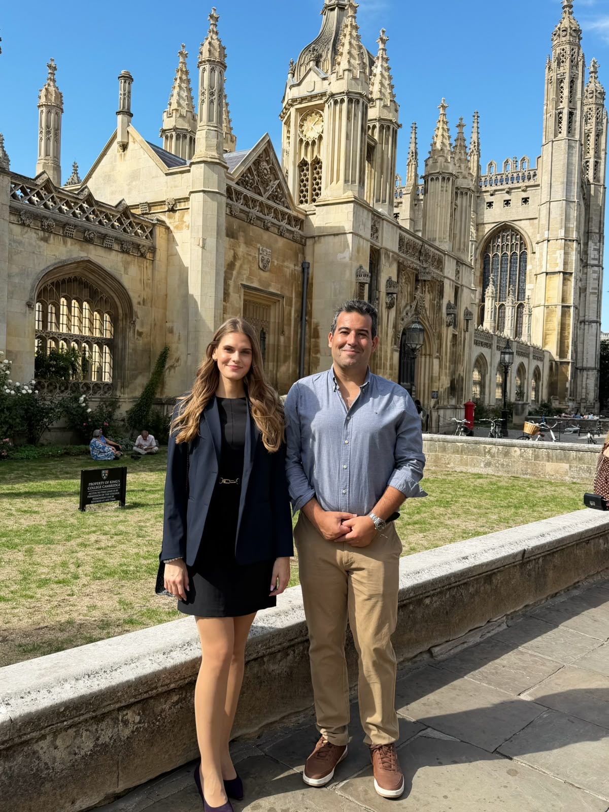 Polina Poloziuk y Carlos Cuadrado Gómez-Serranillos en Cambridge